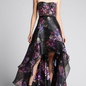 Marchesa Sequin Embellished High Low Gown,  Size 14